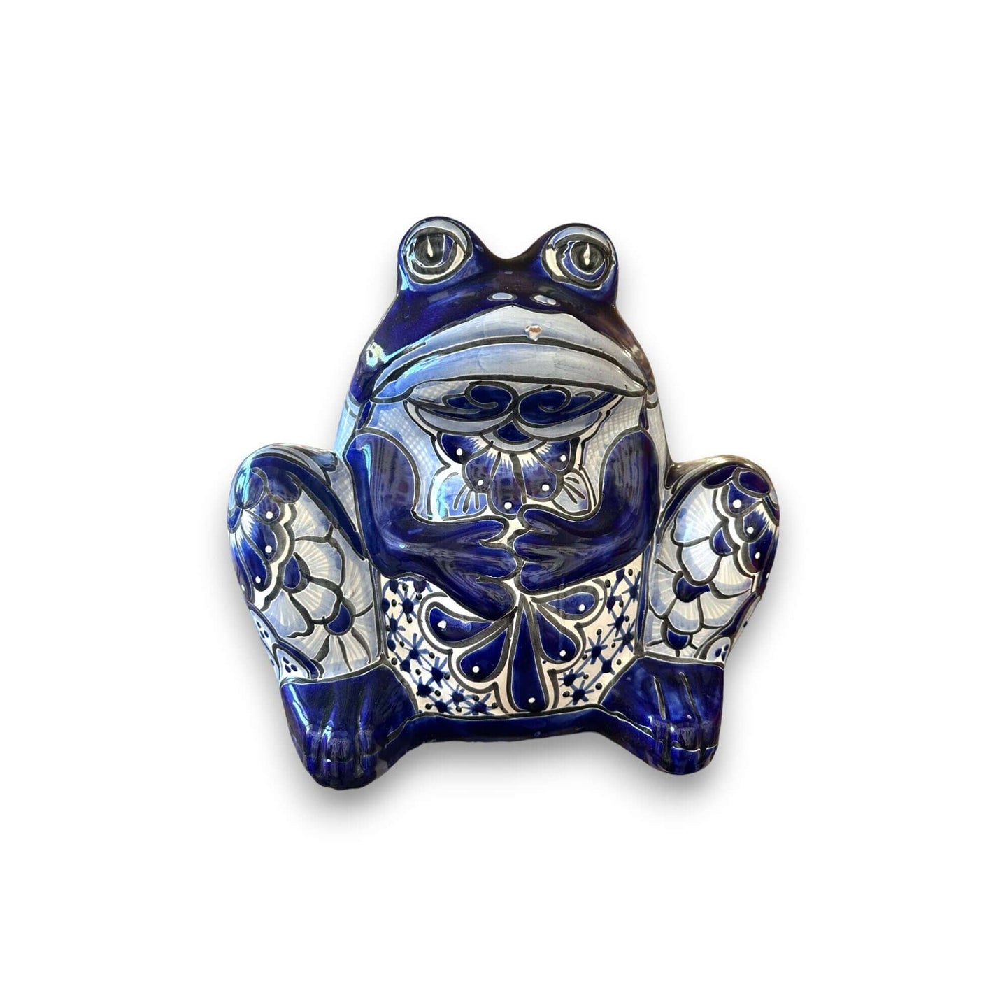 Hand-Painted Talavera Frog Planters | Mexican Pottery